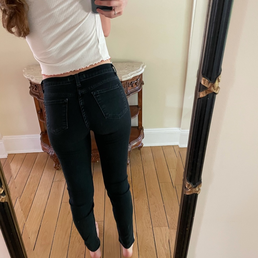 Dark blue denim jeans